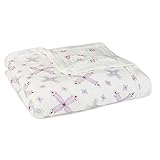 aden + anais Silky Soft Dream Blanket, Flower Child Collection, Pinwheel Floral Kaleidoscope Dot by 