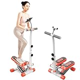 [2024新改良]ステッパー サイドステッパー 足踏み健康器具 ツイストステッパー 美脚 足踏み 健康ステッパー ダイエット器具 静音 高齢者 運動器具 室内 ステップ トレーニング ハンドル付き