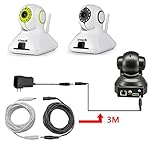 iZtouch IZSP-006 Green + 10ft White Extension DC Power Cable 1280x720P HD H.264 Wireless/Wired IP Ca