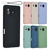 AQUOS sense7 シリコン ケース AQUOSsense7 ソフトケース カバー スマホケース 薄型 保護 耐衝撃 SH-53C SH53C SHG10 アクオスセンス7 docomo au 楽天モバイル ブラック A863AS7BK