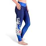 KLEW NHL Winnipeg Jetsレディースグラデーションプリントレギンス、ブルー、ミディアム