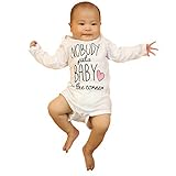 Toddler Summer Letter Printing Romper Bodysuit Love Vest T-shirt (6 Months, white #Long Sleeve) by F