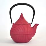 南部鉄器　急須：　カラーポット　蕾　0.4L　ローズピンク　　壱鋳堂　日本製