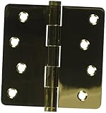 Deltana DSB4R43-RZ Zig Zag Solid Brass 4-Inch x 4-Inch x 1/4-Inch Radius Hinge [並行輸入品]