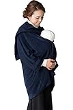 スウィートマミー (Sweet Mommy) 抱っこ・おんぶ対応 フェイクマフラー付き カーディガン 4WAY ママコート F ネイビー
