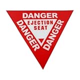 [F NODE] バイク 車用 警告ステッカー DANGER 危険 リフレクターシール 反射ステッカー レッド 防水 シール 約8cmx6.8cm ドレスアップ