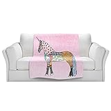 ブランケットウルトラソフトFuzzy 4サイズ！DIANOCHEデザインからby Marley UngaroユニコーンパステルピンクホームDecor Unique Designer芸術的スタイリッシュ