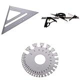 Homyl アルミ合金トライアングルルーラー　トライアングルルーラー コンビネーションスクエアセット ワイヤーゲージ測定器