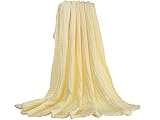 Wegreeco Muslin Cotton Baby Bath Towel - Muslin Baby Swaddle Receiving Blanket (Yellow) by Wegreeco