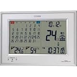 リズム時計工業:シチズン ソーラー電源電波時計 パルデジットカレンダーL 8RZ105-003 型式:8RZ105-003