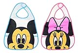 ディズニー 赤ちゃん食事用エプロン[ビニールビブ] ２柄セット（ミッキーマウス・ミニーマウス） よだれかけ