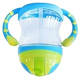 Lovoski ベビー　ボトル　ストローカップ　水ボトル　ハンドル　 両手マグ　6ヵ月以上　全4色 - 青