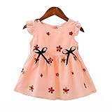 REILI　ワンピース　子供　女の子　ノースリーブ　花柄　蝶結びリボン　発表会　結婚式　パーティ　ドレス　夏