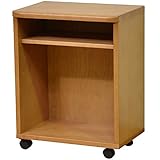 ライフスタイリングショップ サイドチェスト キャスター付 幅46×奥行30cm 木製 ライトブラウン SL-07LB