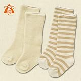 西松屋　2足組新生児ハイソックス（ボーダー）【新生児7-9cm】