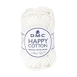 ディーエムシー(DMC) HAPPY COTTON ハッピーコットン 並太 #761 ホワイト系 約20g巻 約43m 5玉1袋 392J