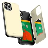 Goospery iPhone 12, iPhone 12 Pro (6.1 inches) ケース 背面 カード 収納 マグネット式 バンパー カバー (ホワイト) IP12P-MDB-WHT
