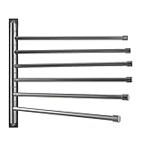 KES SUS 304 Stainless Steel Swing Out Towel Bar 6-Bar Folding Arm Swivel Hanger Bathroom Storage Org