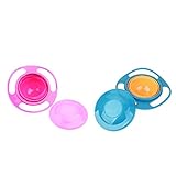 Perfk 幼児　ジャイロボウル　360回転　子供たち　食品　こぼれ防止　持ちやすい