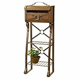 郵便ポスト 花台２段 バッグ調ポスト スタンド型