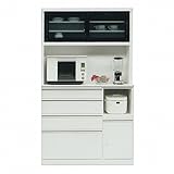 日本製 幅120cm オープンダイニングボード ホワイト モイス付き 完成品