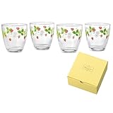 東洋佐々木ガラス グラス デコールライン フリーグラスセット ストロベリー柄 (ケース販売) 日本製 食洗器対応 クリア 245ml 16個セット G310-T307