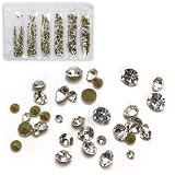 ネイルパーツ ラインストーン Vカット【クリスタル】6サイズ 大容量 立体 ネイルアート ストーン セット【2mm 2.5mm 3mm 4mm 4.5mm 5mm】きらきらぷんぷん丸 NP-032