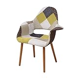 JKプラン イームズデザイン　パッチワークチェア オーガニックチェア パッチワークグリーン XWA-0023-PWGN