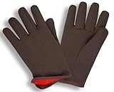 G & F 4414L-DZ Brown Jersey Winter Work Gloves with Red Fleece Lining Large 12-Pair [並行輸入品]