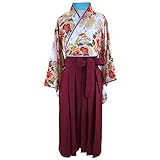 卒業式 袴 簡単はかまセット フォーマル 女児 女の子 ガールズ 冠婚葬祭 ちりめん fo-63210 M（150cm） シロ