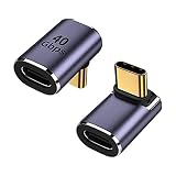 タイプC L字 USB to Type C変換アダプター 上下 90度 直角 Type Cオスメス USB 4.0 40Gbps高速転送 PD充電 100w 8K@60Hz映像出力 USB Cコネクター USB C 延長アダプタ 対応 for thunderbolt USB 4 .0 ケーブル USB Type C 変換 アダプター (1個セット)