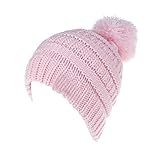MIOIM 帽子 ベビー ニット帽 ビーニー 幼児 ポンポン ニットキャップ 暖かい 秋冬 子供帽子 男の子 女の子