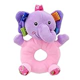 JIOLK ラトル 赤ちゃん ガラガラ おもちゃ 音鳴り 視覚 聴覚に刺激 ベビーカーおもちゃ ふわふわ ベビーぬいぐるみ 知育玩具動物 かわいい 新生児 プレゼント 出産祝い