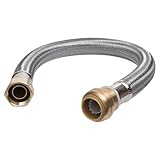 SharkBite U3068FLEX15LF Flexible Water Heater Connectors, 1/2-Inch by 3/4-Inch by 15-Inch Length by 