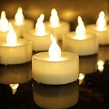 Flameless Candles電池式キャンドル無香Small Min LEDティーライトキャンドルウェディング、クリスマス24pcsちらつき、暖かいホワイトby Youngerbaby