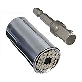 BaiFMプロフェッショナルユニバーサルGatorソケットレンチアダプタグリップ7 mm to 19 mm電源ドリルアダプタ、ハンドル付きユニバーサル修復ツール（ハンドルなし）by BaiFM