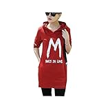 beauty factory マタニティ パーカー シンプル 秋 冬 おしゃれ 4色 白 グレー 黒 赤 サイズ M L XL 産前 妊婦 産後 授乳 (M, 赤)