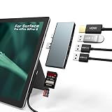Microsoft Surface Pro 6/Pro 5/Pro 4 専用 USB 3.0 ハブ 4K@30Hz HDMIポート SD/TF（Micro SD） カードリーダー USB 3.0ポート*3 高速データ転送 マルチ 6in2アルミニウムUSB 3.0変換アダプター