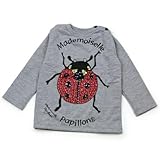 Mademoiselle papillon トレーナー キラキラてんとうむし 男の子 女の子 【ミスティグレー:80】