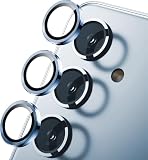 Hohotoon Galaxy S25用 カメラ保護フィルム ギャラクシー S25 カメラフィルム レンズカバー アルミ合金製＋AR高透過率強化ガラス 0.25mm超薄 レンズ保護ケース 9H 防爆裂 ・耐衝撃・スクラッチ防止・露出オーバー防止・ケースに干涉なし (ライトブルー1セット)