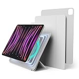 elago iPad Air 13(M4、M3、M2) / Pro 12.9(3rd、4th、5、6th)用ケース - 金属素材への磁気アタッチメント付きiPadケース Apple iPad Pencilとelagoのペンシルケース(ライトグレー)
