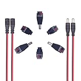 Kabenjee 6個セット2.1mmx5.5mm DC 12V電源アダプタクイックコネクタ プッシュ式端子アダプタCCTVカメラとLEDテープライト用DCジャック変換プラグ、半田付けなしで、簡単に接