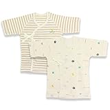 オーパス フライス 短肌着 オーガニックコットン 綿100% 2枚セット 外縫い