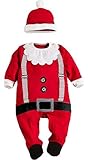 Christmas Red Santa Claus Jumpsuit Baby Child Unisex Costume Set with Hat (70cm) [並行輸入品]