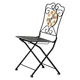 モザイクチェアー（石目）【Geminiα-ジェミニα-】（ガーデニング　モザイクチェア）