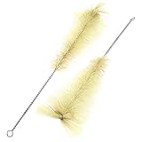 uxcell 注ぎ口洗い　テスト　チューブ　ブラシ　メタル　ハンドル　テスト　パイプ　チューブ　ボトル　ナイロン　30cm　2本いり