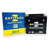Z BATTERIES バイクバッテリー YB9-B ユアサ 互換 ZB9-B シールド型 AGM 充電済み FB9-B SB9-B BM9-B