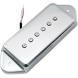 Artec ASA93アルニコ5 P90ドッグイヤーピックアップ ブリッジPU ES330カジノスタイルエレキギター用、クローム