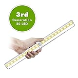 OxyLED LEDセンサーライト 人感センサー 20個LED電球 高輝度 USB式 屋内 マグネット 取り付け型 （電球色） T-02S