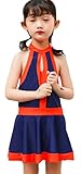 C-Princess 水着 ビキニ ベビー 子供用 キッズ ストラップ ワンピース オールインワン バックレス ホルターネック スイムウェア 海水浴 ビーチ 白 S